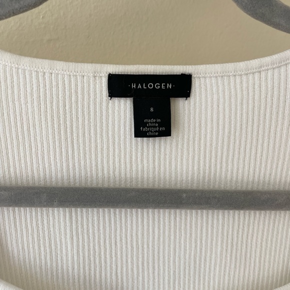 Halogen Ivory Ribbed Tank Top - Picture 2 of 3